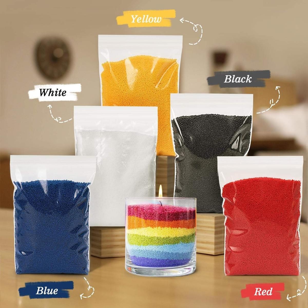 Snow Pearl Candle Set, DIY Candle Sand Set, Refillable for Making Halloween Thanksgiving Christmas