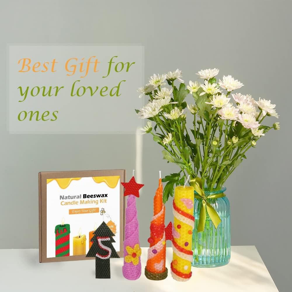 Children's Beeswax Candle Making Kit - Natural Candle Making Kit, Classic Color