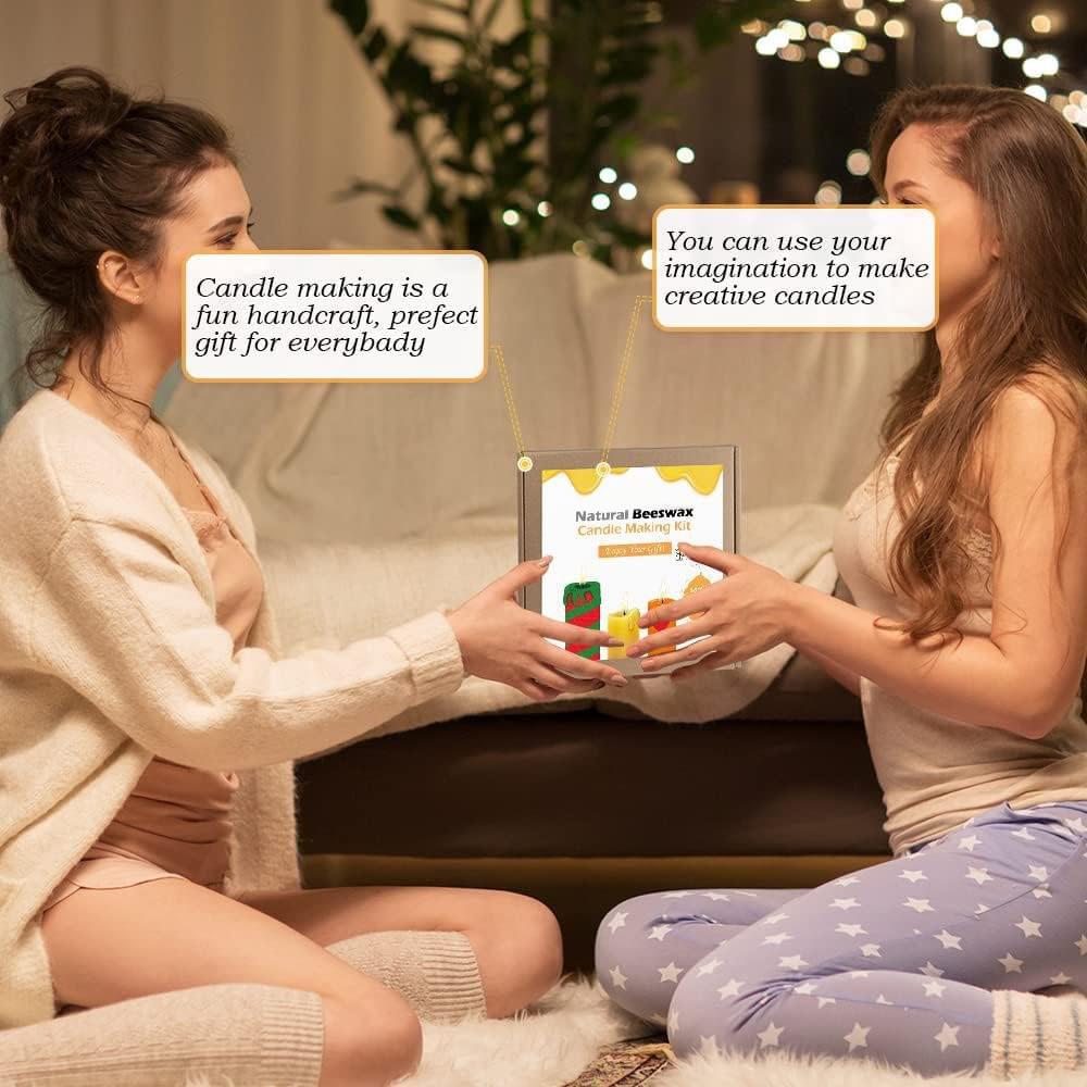 Children's Beeswax Candle Making Kit - Natural Candle Making Kit, Classic Color