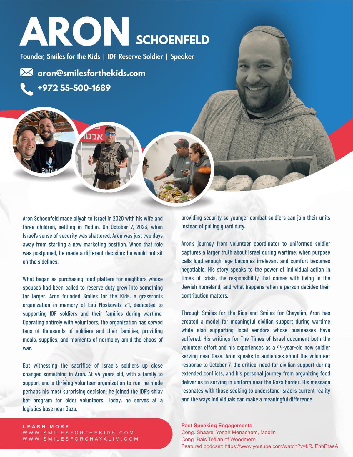 Join us in uplifting Israel's soldiers and their families Support Our Heroes Smiles for Chayalim is a platform dedicated to supporting Israel’s soldiers and their families through compassion, connection, and global solidarity. Founded by someone who has experienced both civilian support work and active service, the site shares authentic stories from the field, highlights the realities behind the uniform, and showcases the powerful impact of care packages, donations, and community support. Through storytelling and action, Smiles for Chayalim bridges civilian and military communities and proves that small acts of kindness can create lasting change. Join us in uplifting Israel's soldiers and their families Support Our Heroes Smiles for Chayalim is a platform dedicated to supporting Israel’s soldiers and their families through compassion, connection, and global solidarity. Founded by someone who has experienced both civilian support work and active service, the site shares authentic stories from the field, highlights the realities behind the uniform, and showcases the powerful impact of care packages, donations, and community support. Through storytelling and action, Smiles for Chayalim bridges civilian and military communities and proves that small acts of kindness can create lasting change.