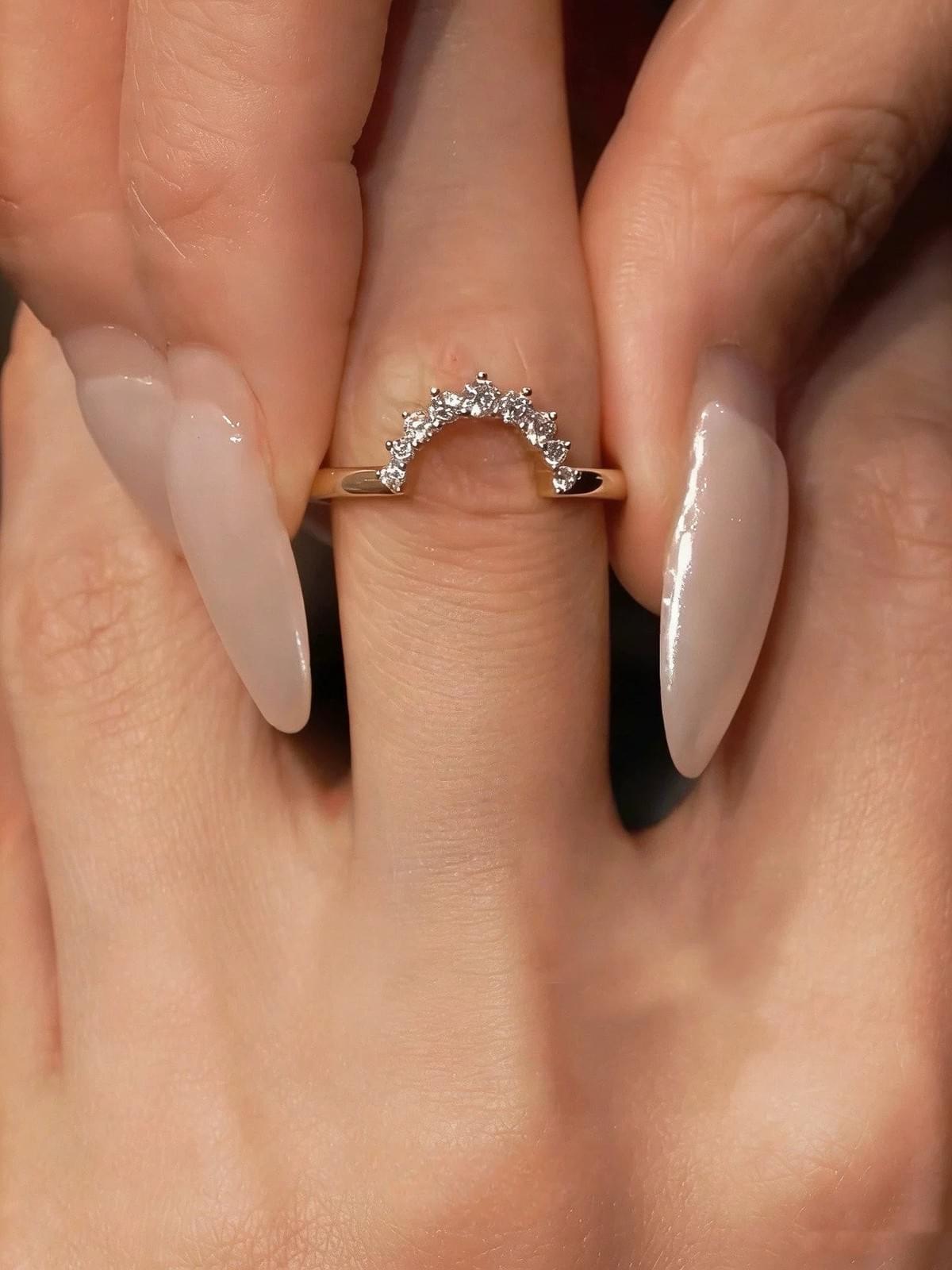 Square Pavé Stacking Ring