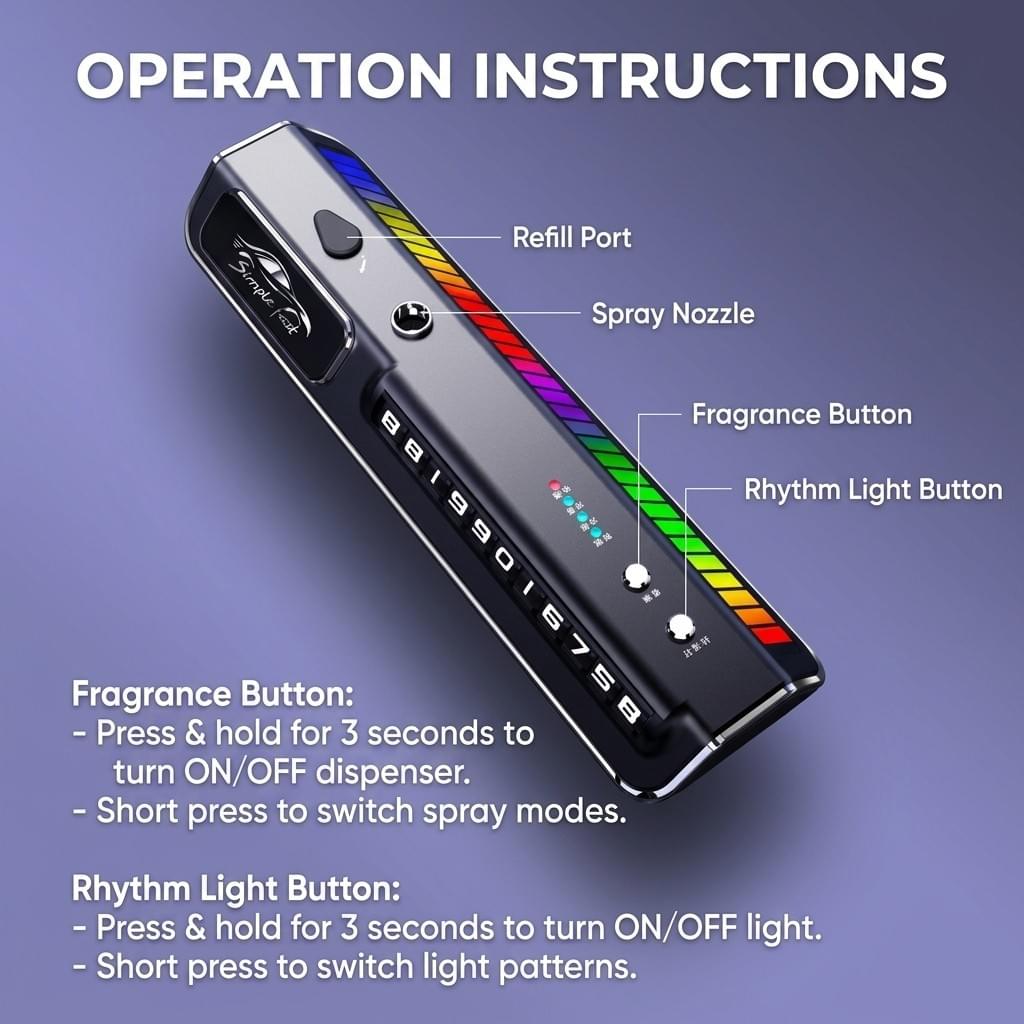Smart Car Parking Number Plate with Voice-Activated RGB Rhythm Light
