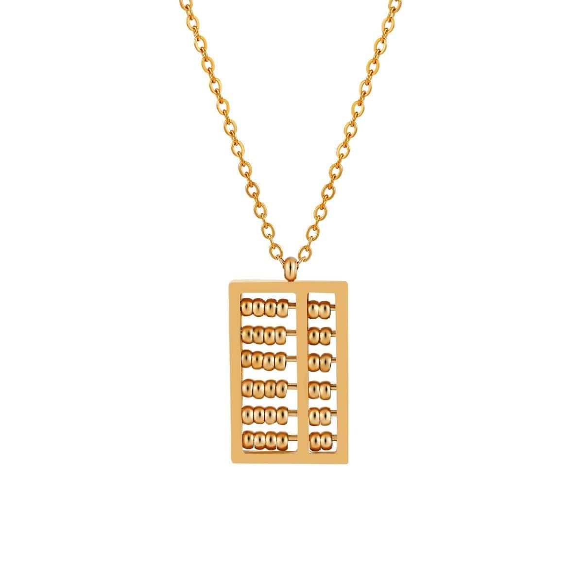 Abacus Pendant Necklace — Linen Hour Collection