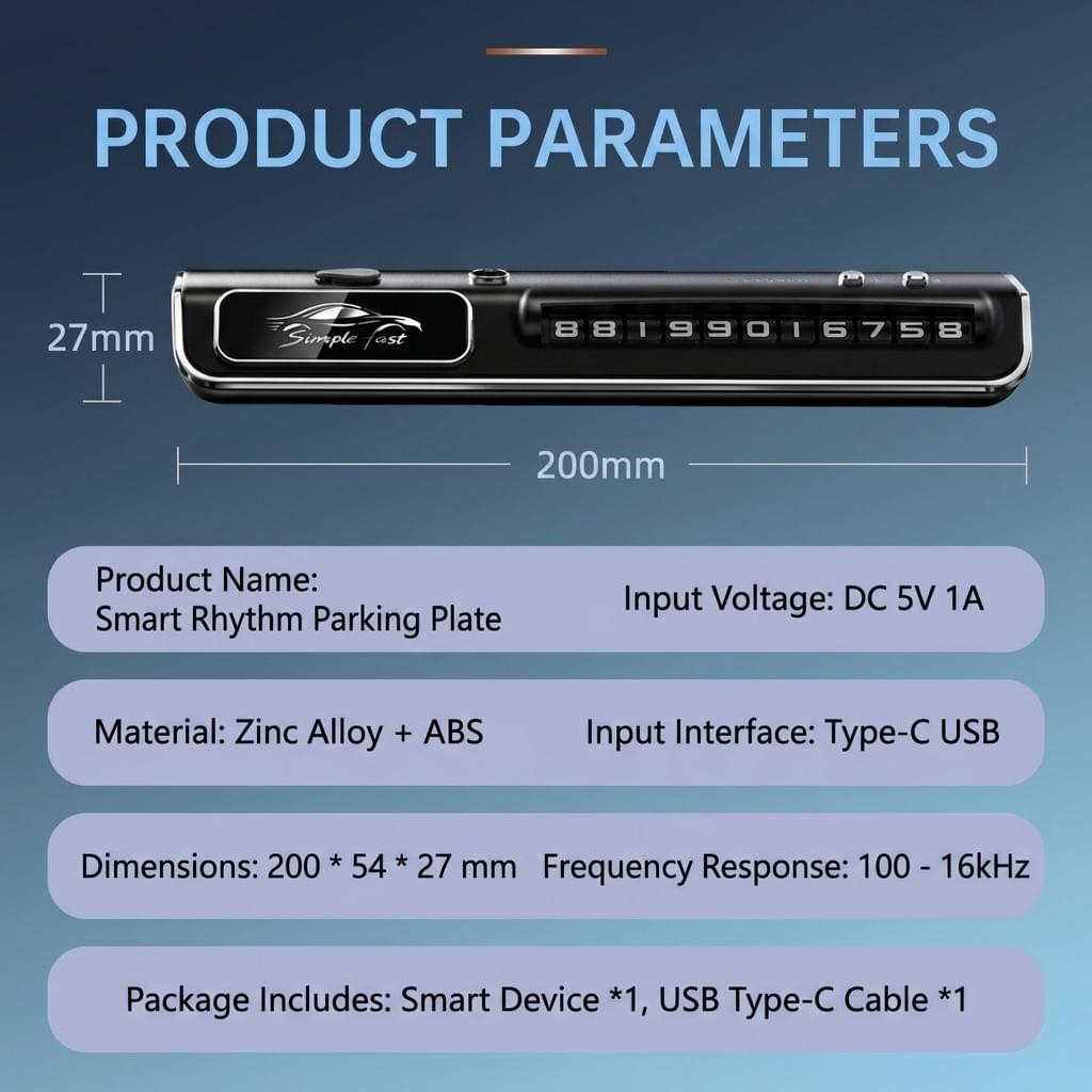 Smart Car Parking Number Plate with Voice-Activated RGB Rhythm Light