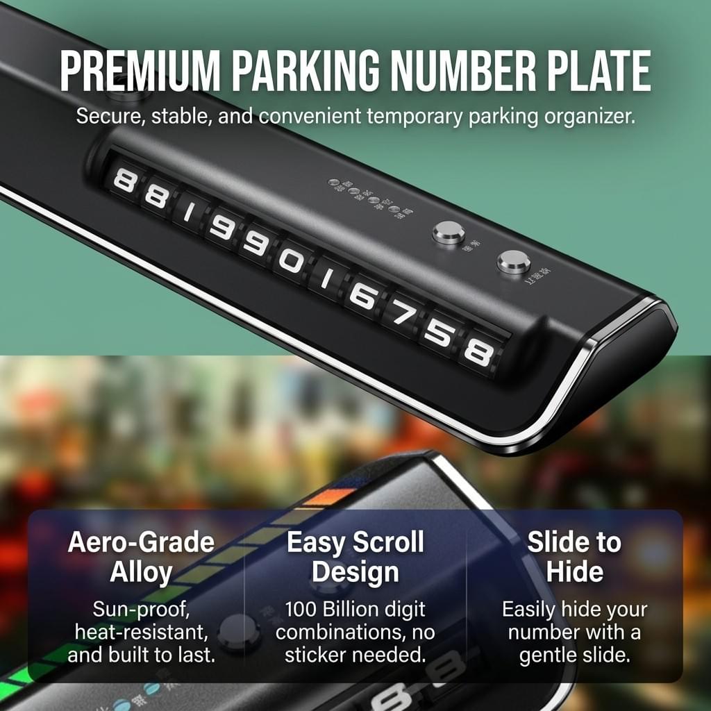 Smart Car Parking Number Plate with Voice-Activated RGB Rhythm Light