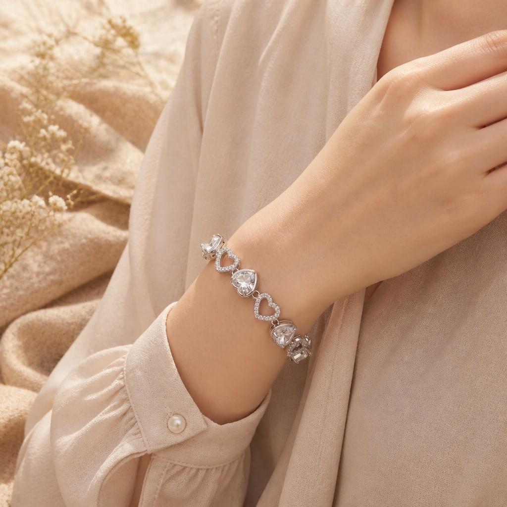 Heart Cabochon Bangle — Dawn Light Collection