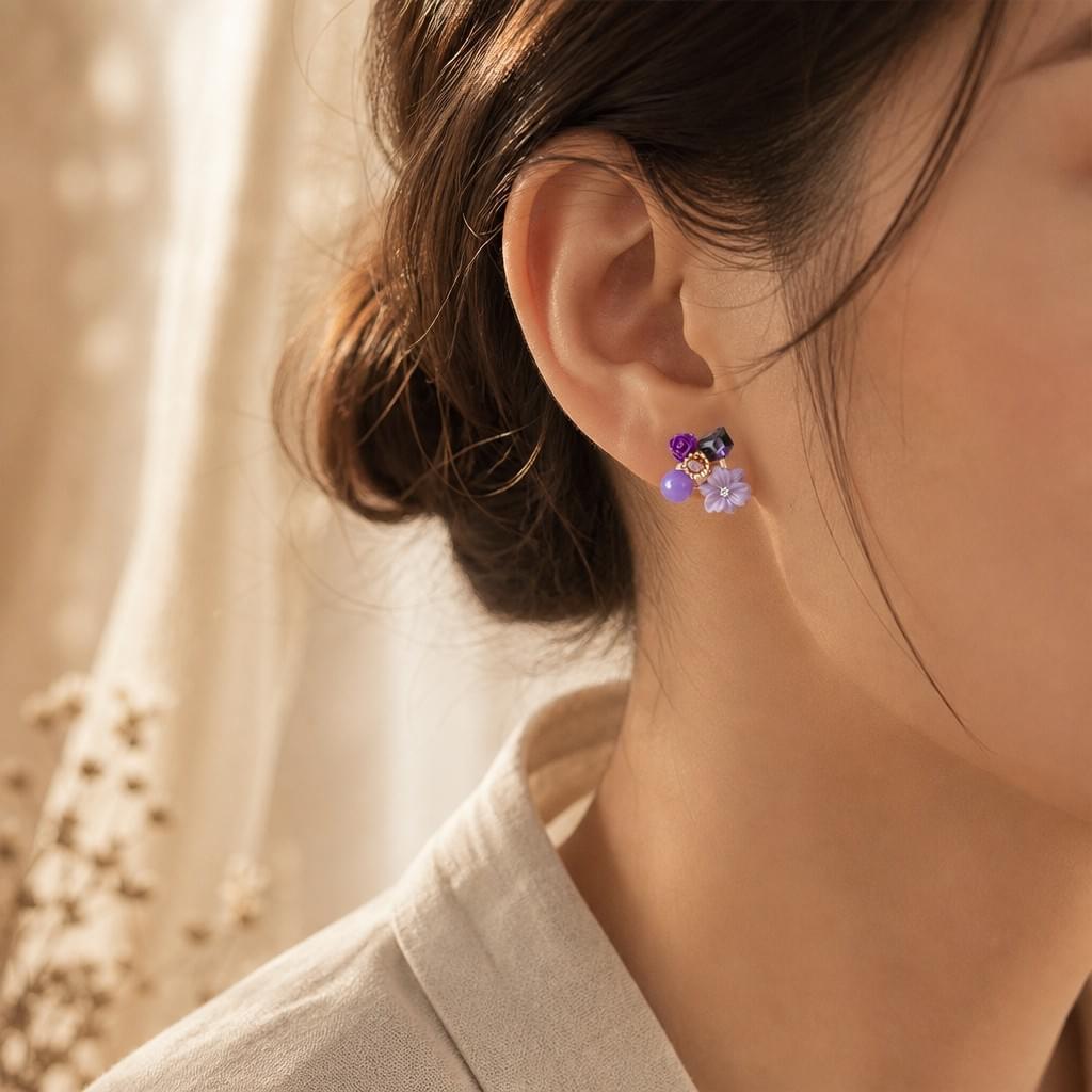 Maple Bloom Stud Earrings — Dawn Light Collection