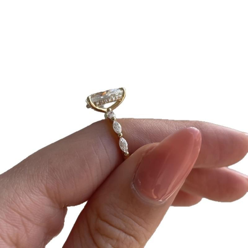 Teardrop Zirconia Ring