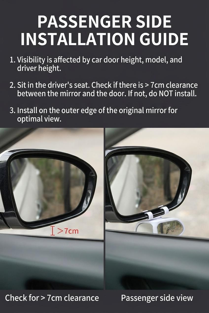 360° Adjustable Wide-Angle Blind Spot Mirror for Cars