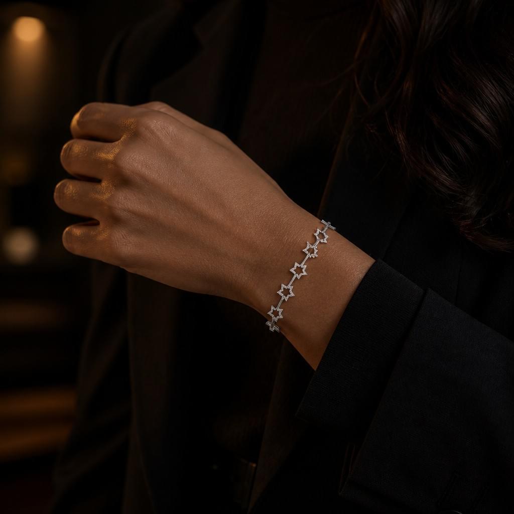Star Cutout Bangle — Night Shift Collection
