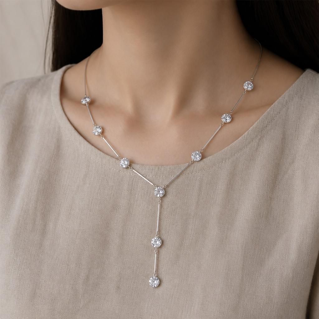 Longline Pendant Necklace — Linen Hour Collection