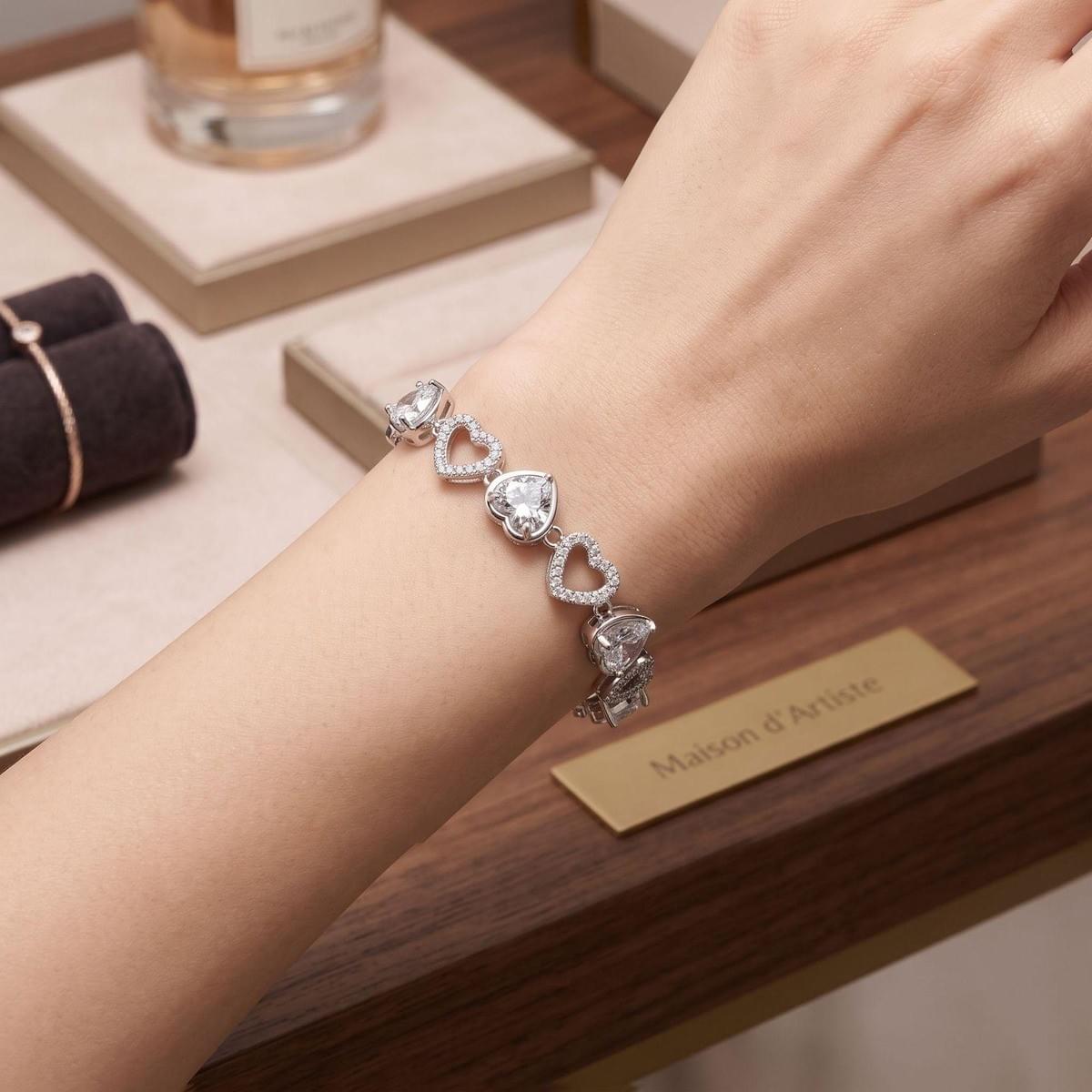 Heart Cabochon Bangle — Dawn Light Collection