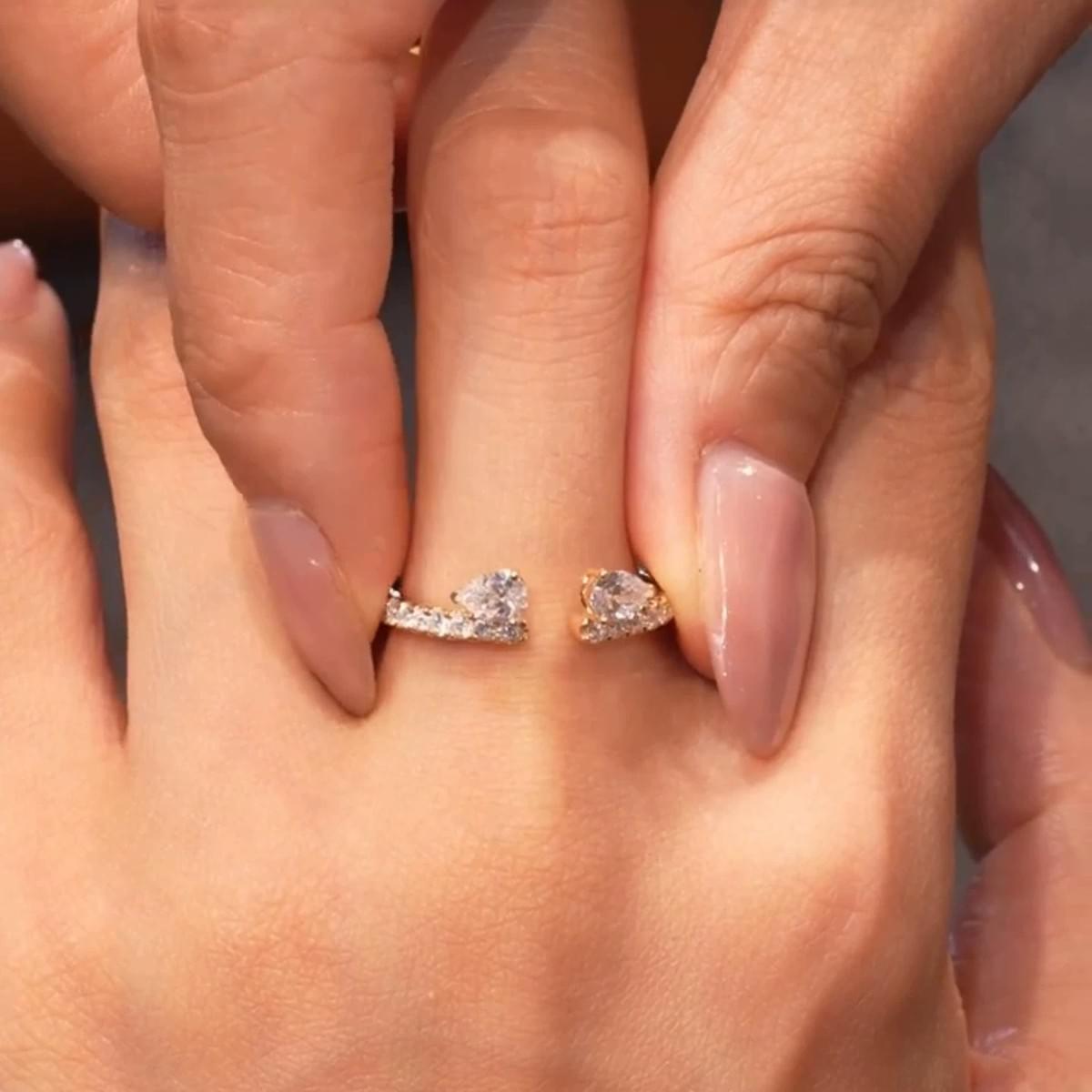 Square Pavé Stacking Ring