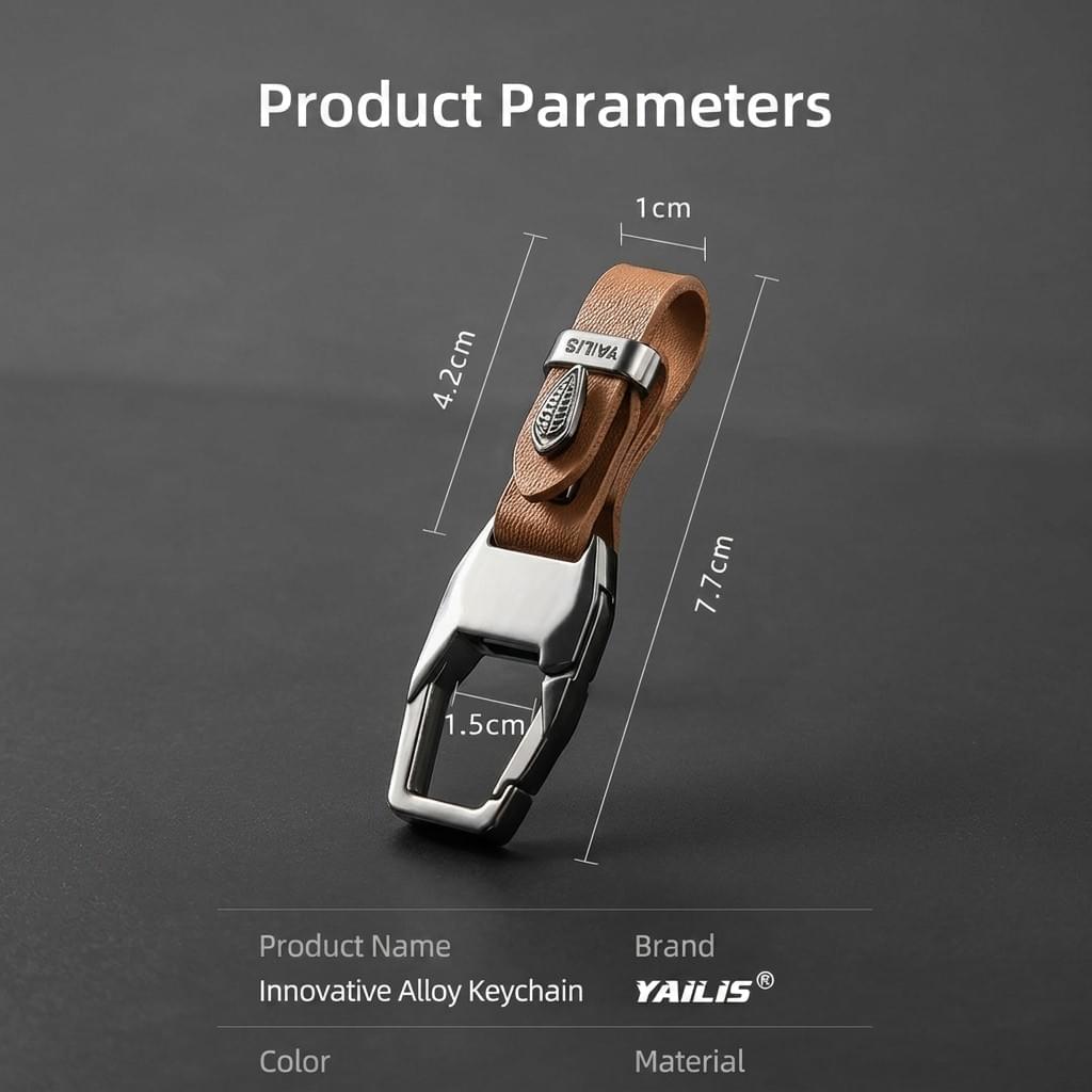 Premium Zinc Alloy Leather Car Keychain