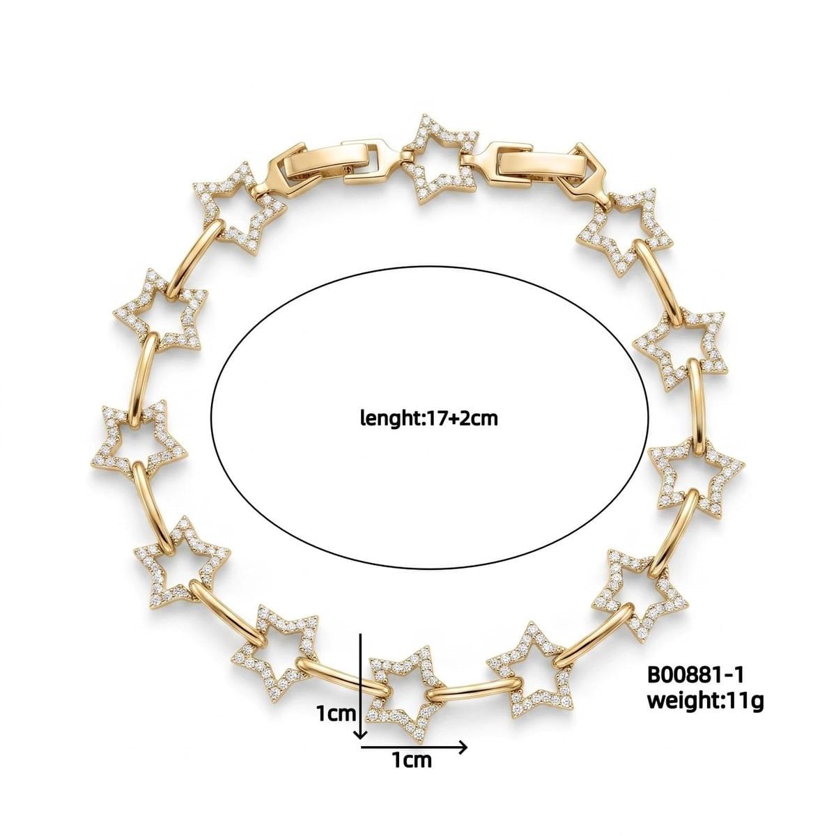 Star Cutout Bangle — Night Shift Collection