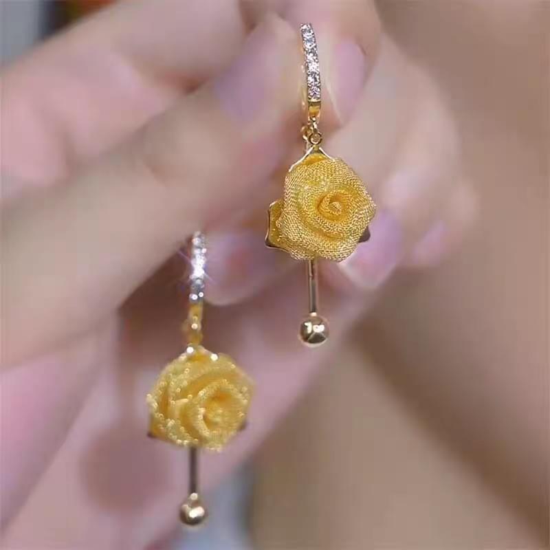 French Rose Stud Earrings