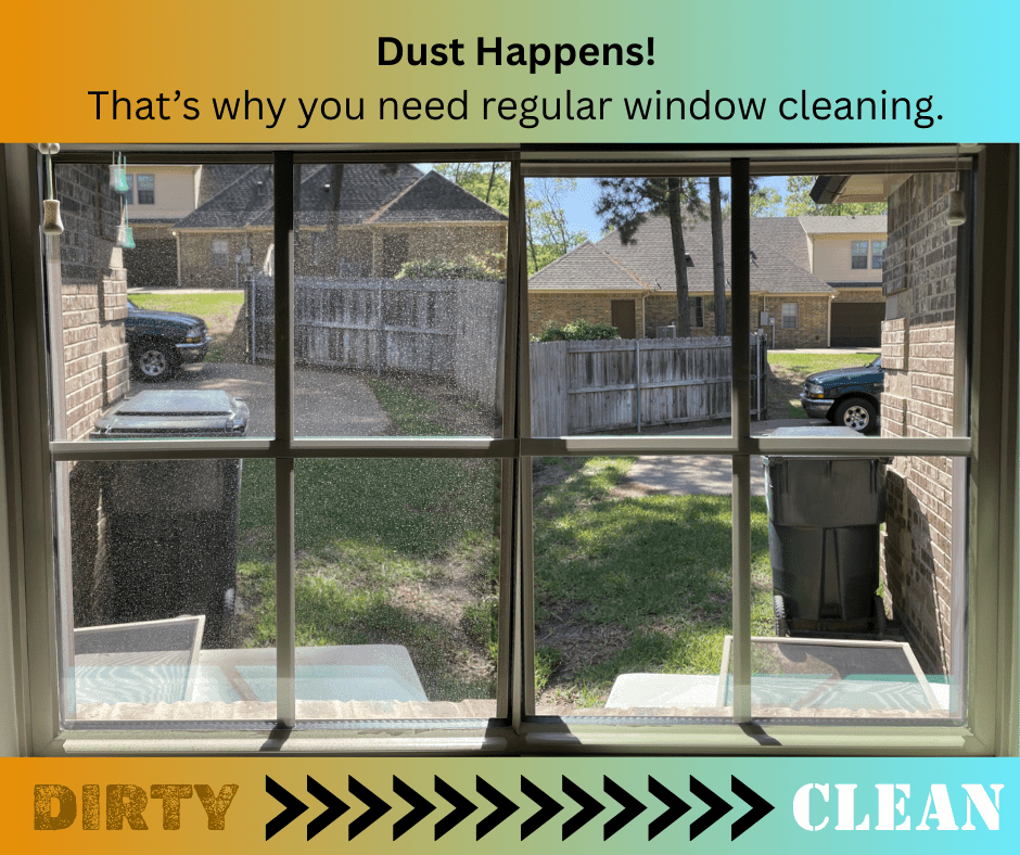 Before and After of very dirty window cleaning in Tyler  Before and After of very dirty window cleaning in Tyler