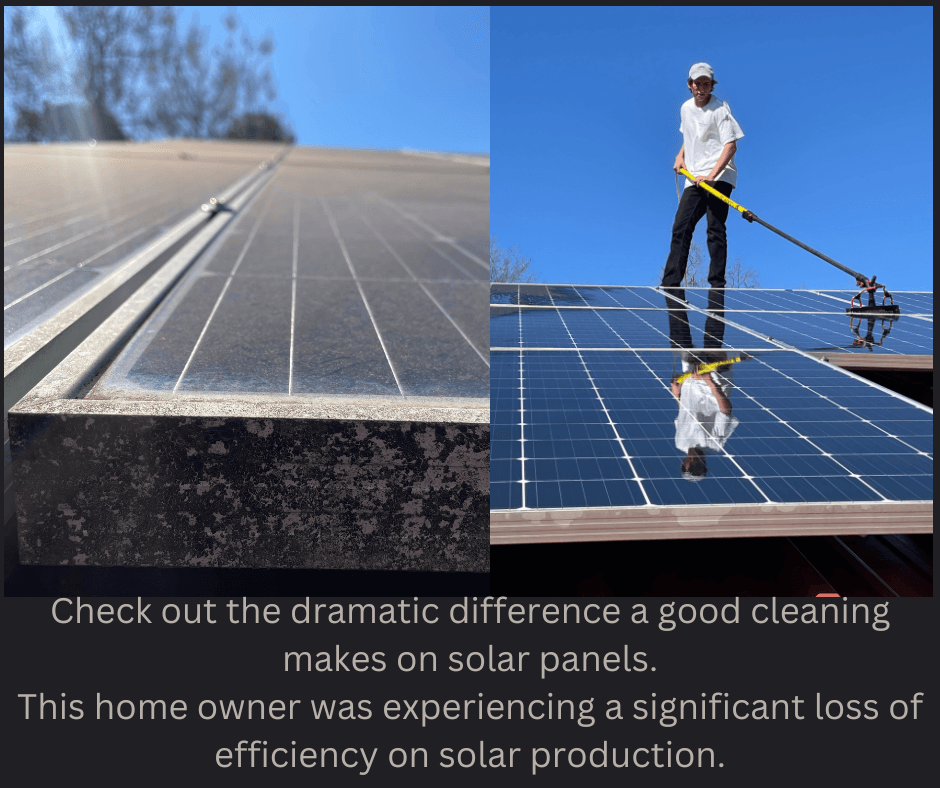 Solar Panel Cleaning before and After in Tyler TX Solar Panel Cleaning before and After in Tyler TX