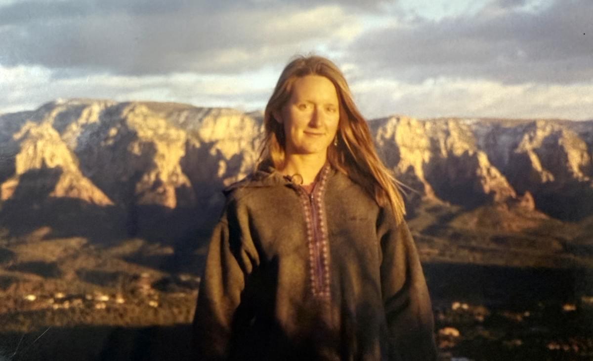 Michele Mattix exploring Sedona's red rock landscape in the late 1990s Michele Mattix exploring Sedona's red rock landscape in the late 1990s