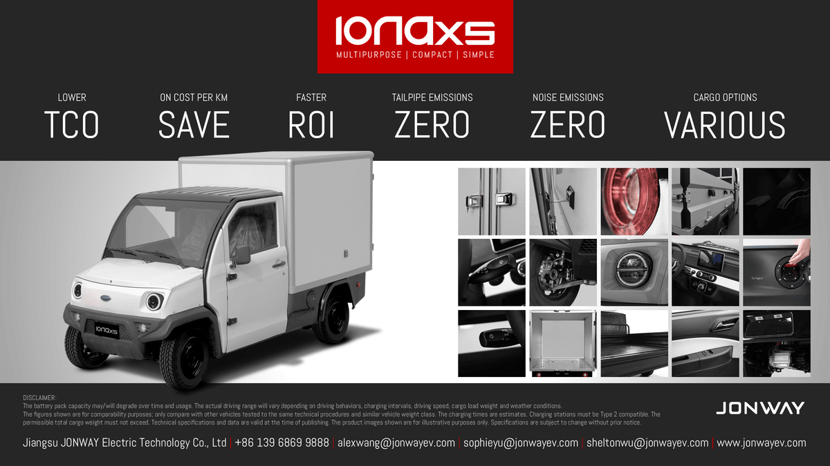 Jonway EV IONAxs flyer 2025  / Electric mini truck Jonway EV IONAxs flyer 2025  / Electric mini truck