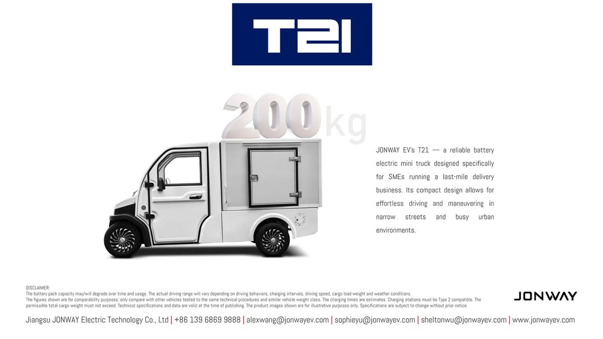 Jonway EV T21 flyer 2025  / Electric mini truck Jonway EV T21 flyer 2025  / Electric mini truck