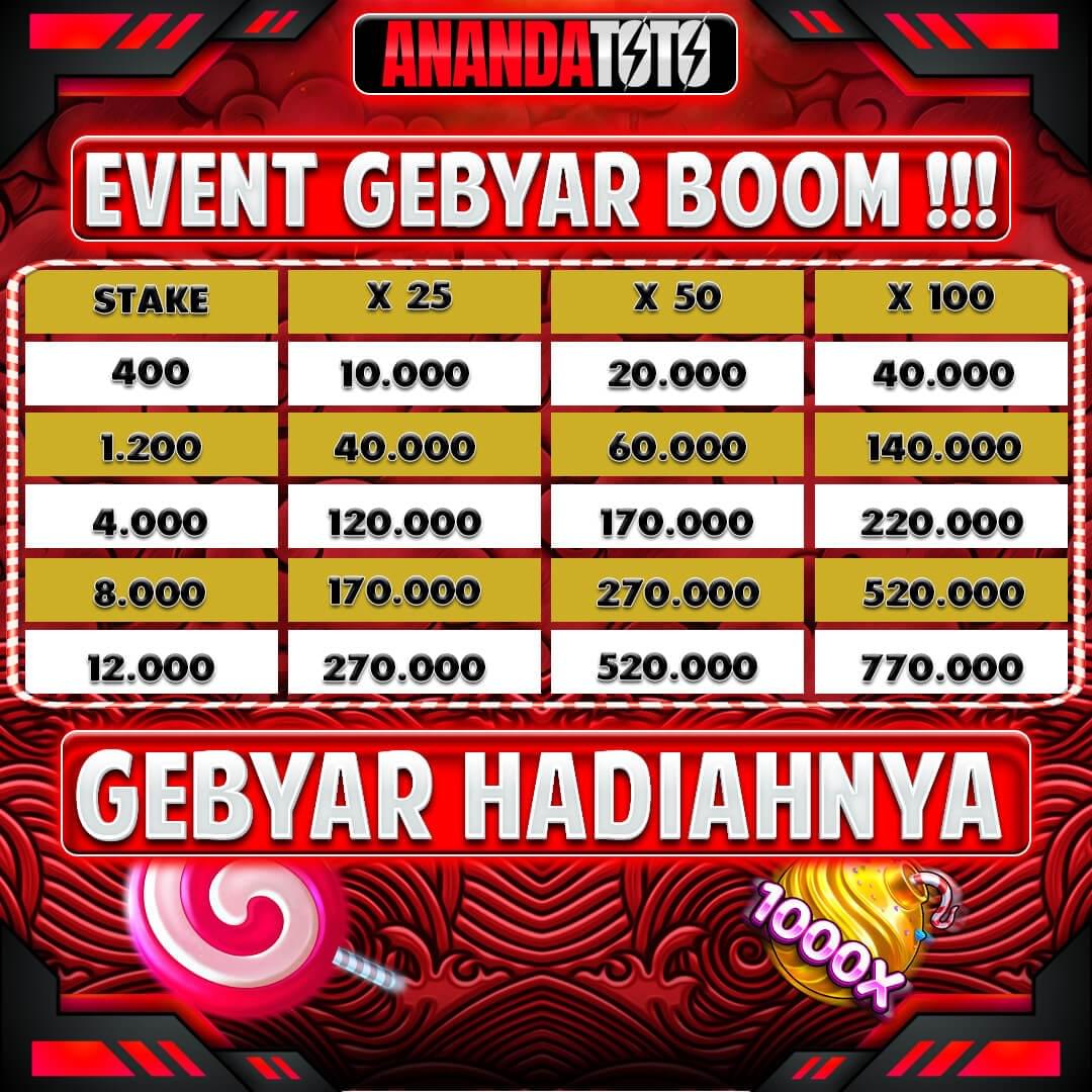 event gebyar boom bonanza