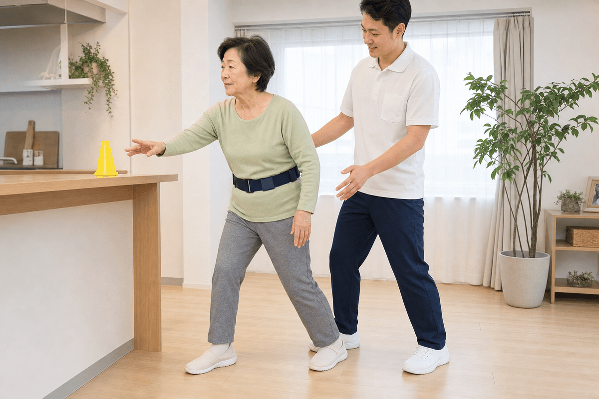 CI療法を自宅自費訪問リハビリで行っている画像 CI療法を自宅自費訪問リハビリで行っている画像