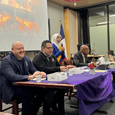 Dallas Founder Lions Club hosts a fireside chat with Council Member Omar Narvaez and former Mayor Pro-Tem Adam Medrano to discuss Dallas leadership, affordable housing, public transit, and economic development. Dallas Founder Lions Club hosts a fireside chat with Council Member Omar Narvaez and former Mayor Pro-Tem Adam Medrano to discuss Dallas leadership, affordable housing, public transit, and economic development.