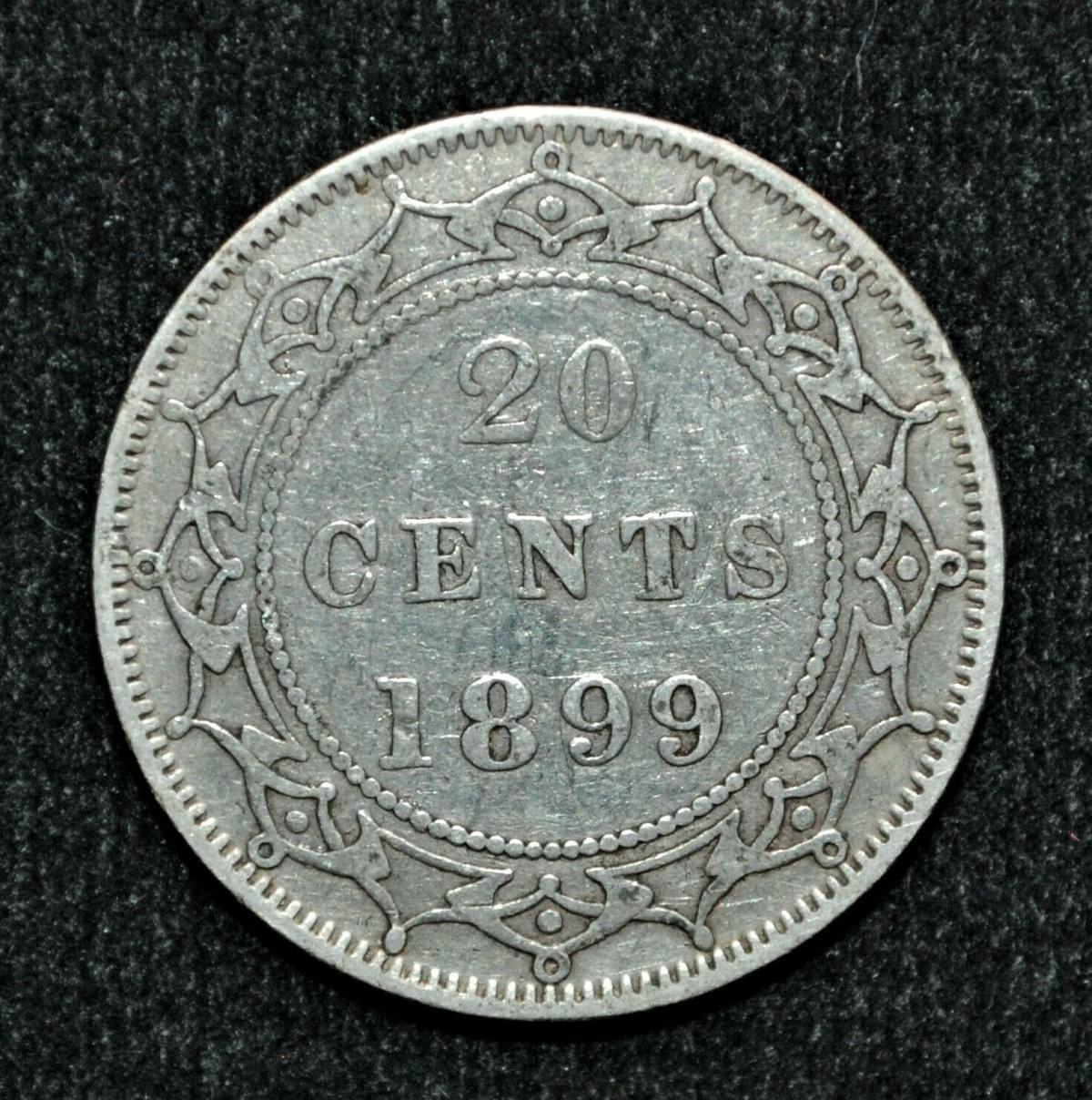 1899 Hook 99 Newfoundland 20 cents 1899 Hook 99 Newfoundland 20 cents