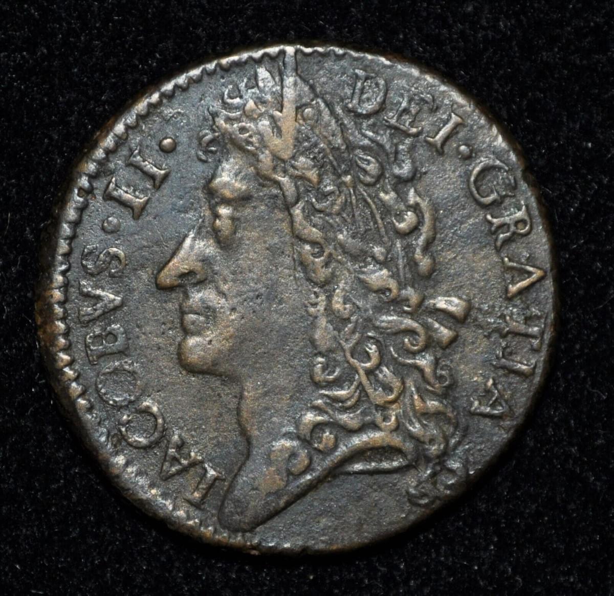 1689 (Jan.) Ireland "Gunmoney" Shilling - James II 1689 (Jan.) Ireland "Gunmoney" Shilling - James II
