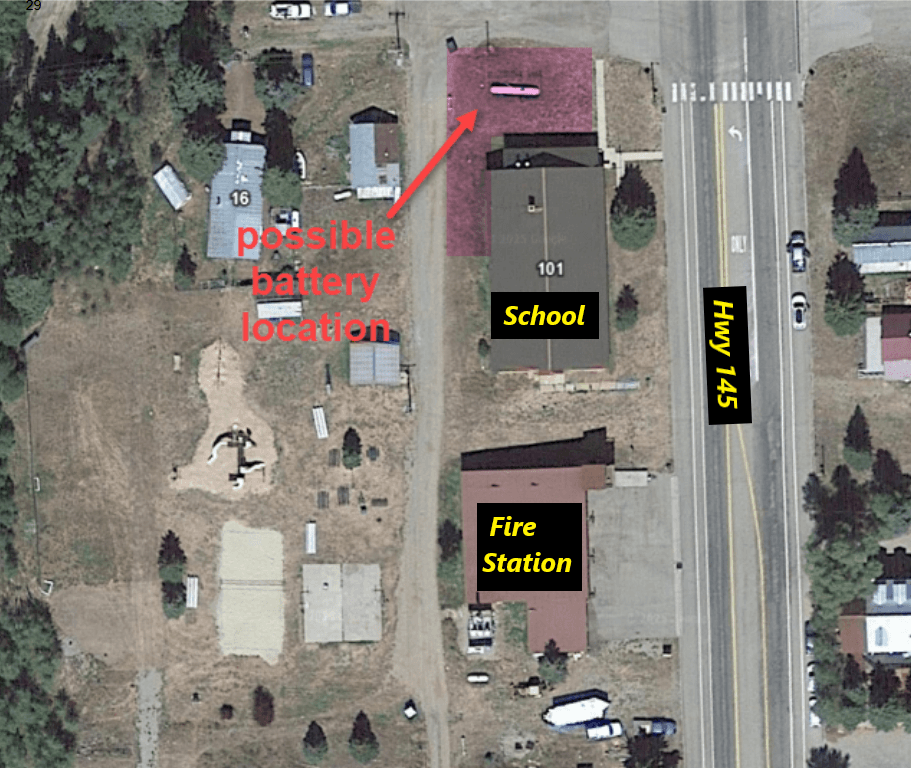 Aerial photo of Rico CO school and fire station Aerial photo of Rico CO school and fire station
