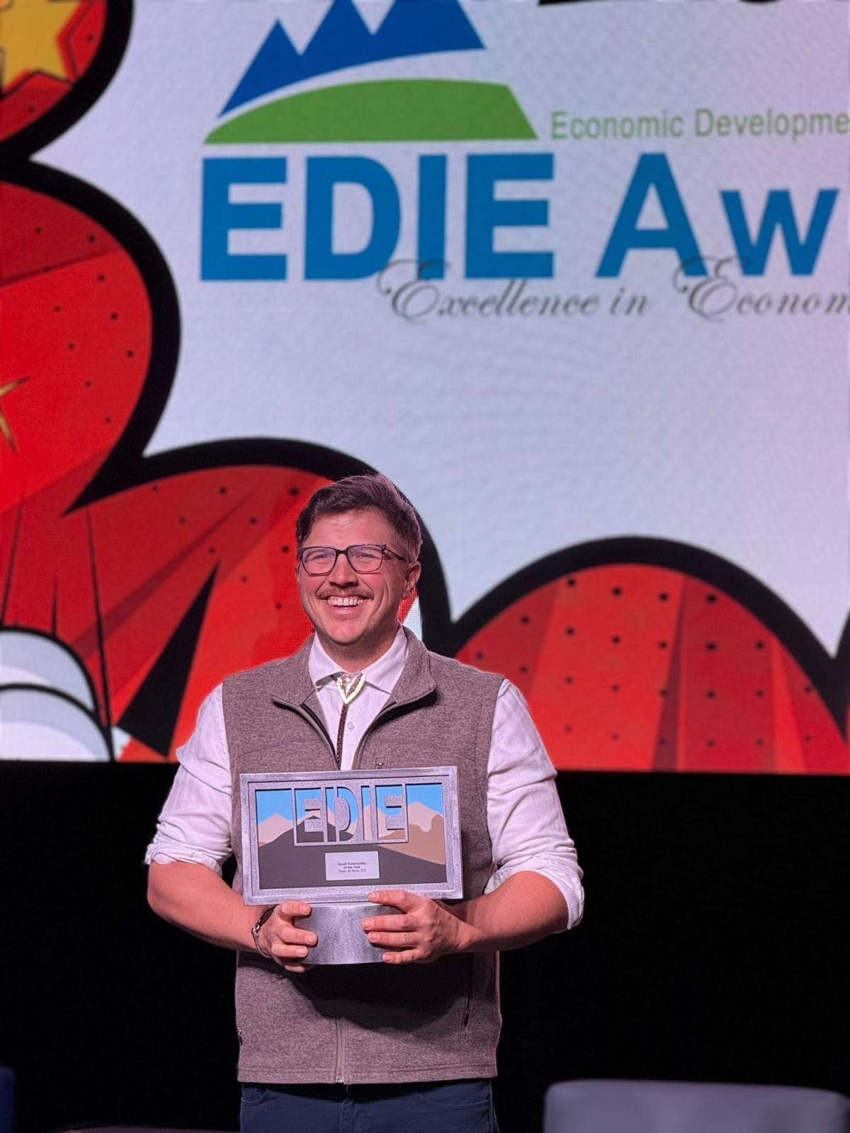 Economic Development Council of Colorado (EDCC) conference - 29 2025Oct. Town of Rico award - Chauncey McCarthy. Economic Development Council of Colorado (EDCC) conference - 29 2025Oct. Town of Rico award - Chauncey McCarthy.