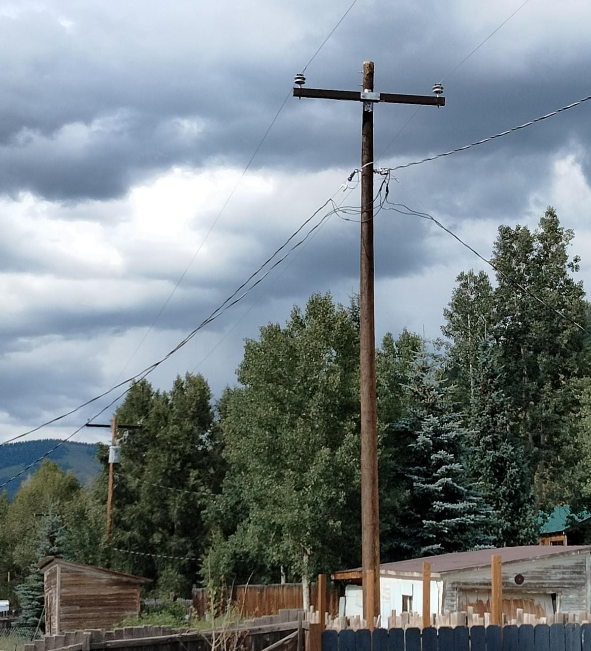 San Miguel Power Association powerpoles at Rico CO San Miguel Power Association powerpoles at Rico CO