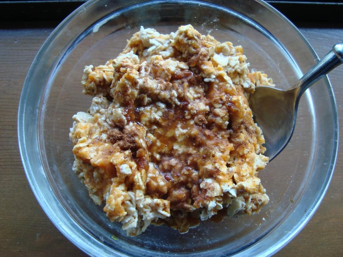 Pumpkin Spice and Evrything Nice Oatmeal- vegan recipe from The Purple Dog Vegan Pumpkin Spice and Evrything Nice Oatmeal- vegan recipe from The Purple Dog Vegan