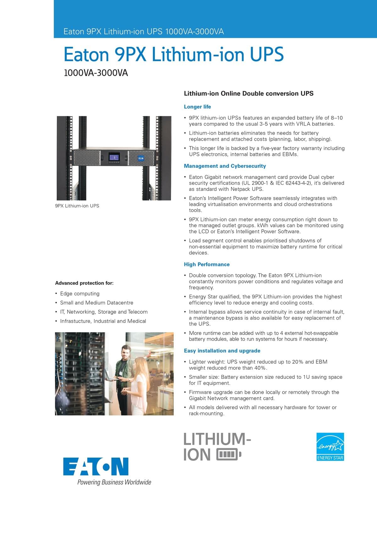 Eaton 9PX Lithium Battery UPS