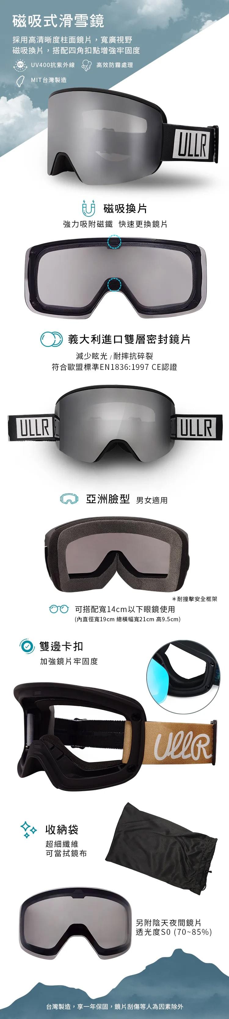 Magnetic Snow Goggles Cylindrical Dual lenses