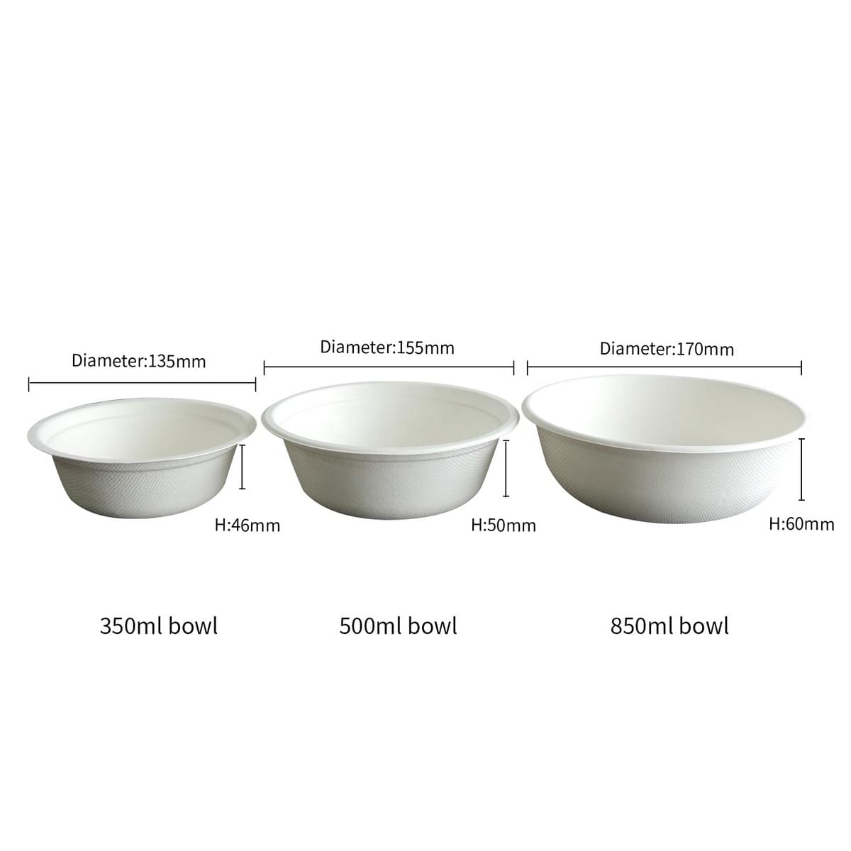 Biodegradable Compostable Sugarcane Bagasse Pulp Disposable Round Bowls and Lids for Cereal Salad Fruit Biodegradable Compostable Sugarcane Bagasse Pulp Disposable Round Bowls and Lids for Cereal Salad Fruit
