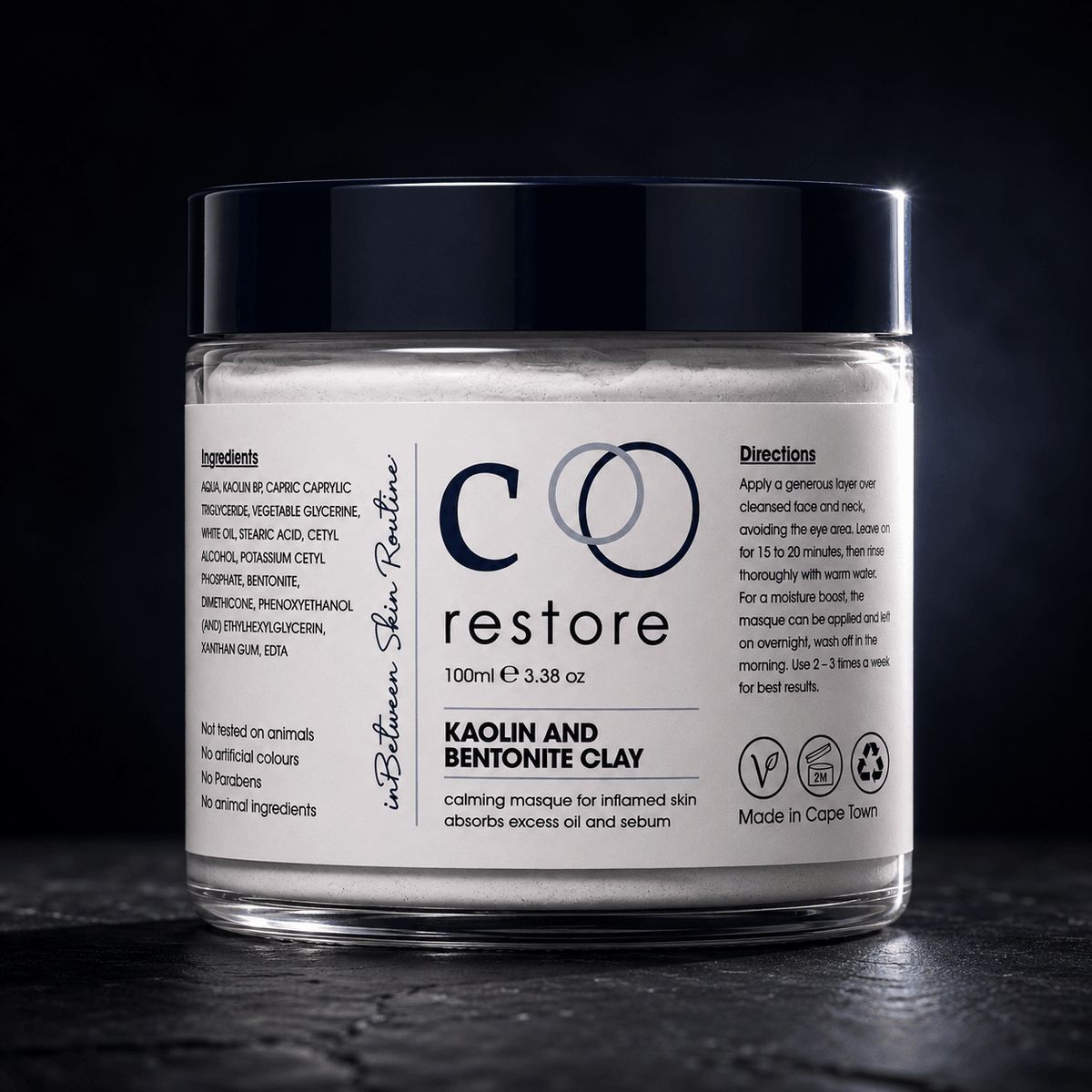 In-Between Products Restore Healing Clay Masque - Deep Cleanse, Purify & Calm