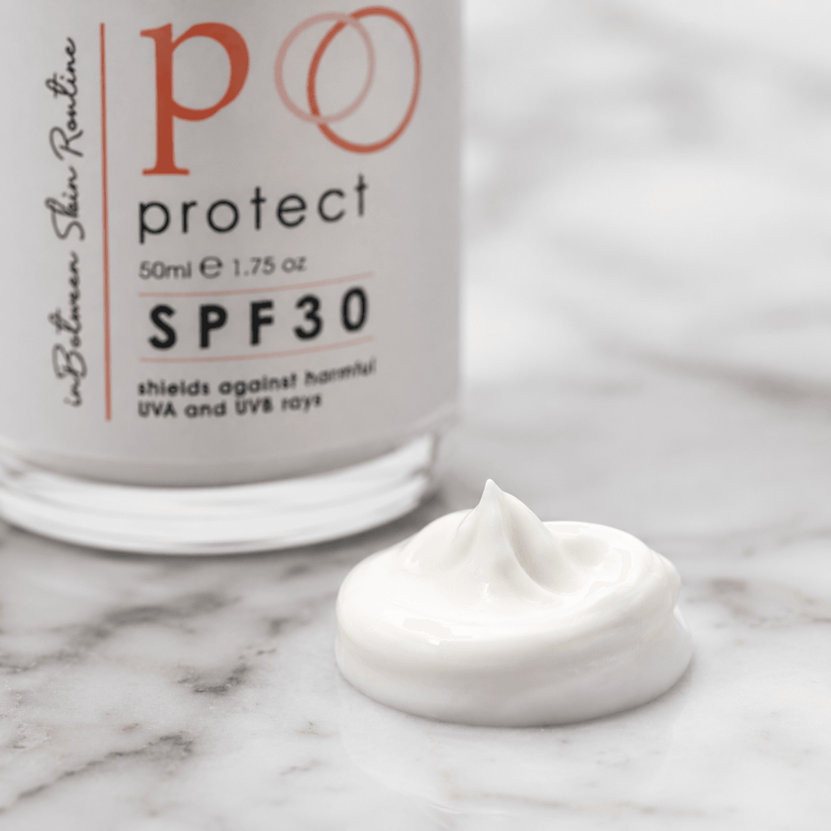 In-Between Products Protect SPF30 Sunscreen - Lightweight, Non-Greasy UVA/UVB