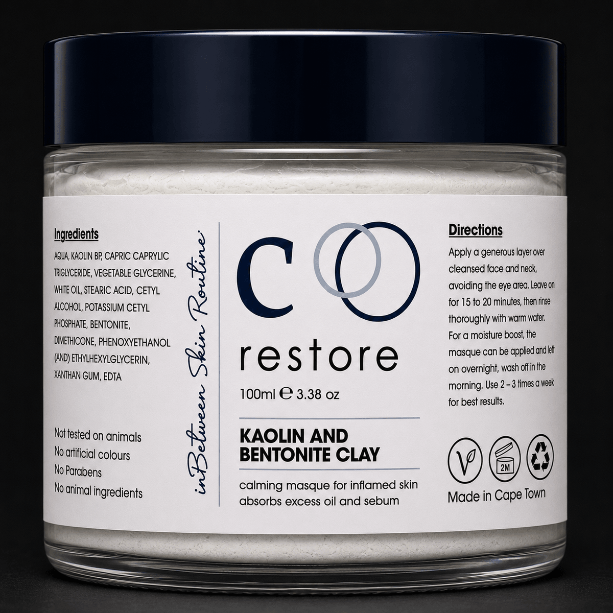 In-Between Products Restore Healing Clay Masque - Deep Cleanse, Purify & Calm