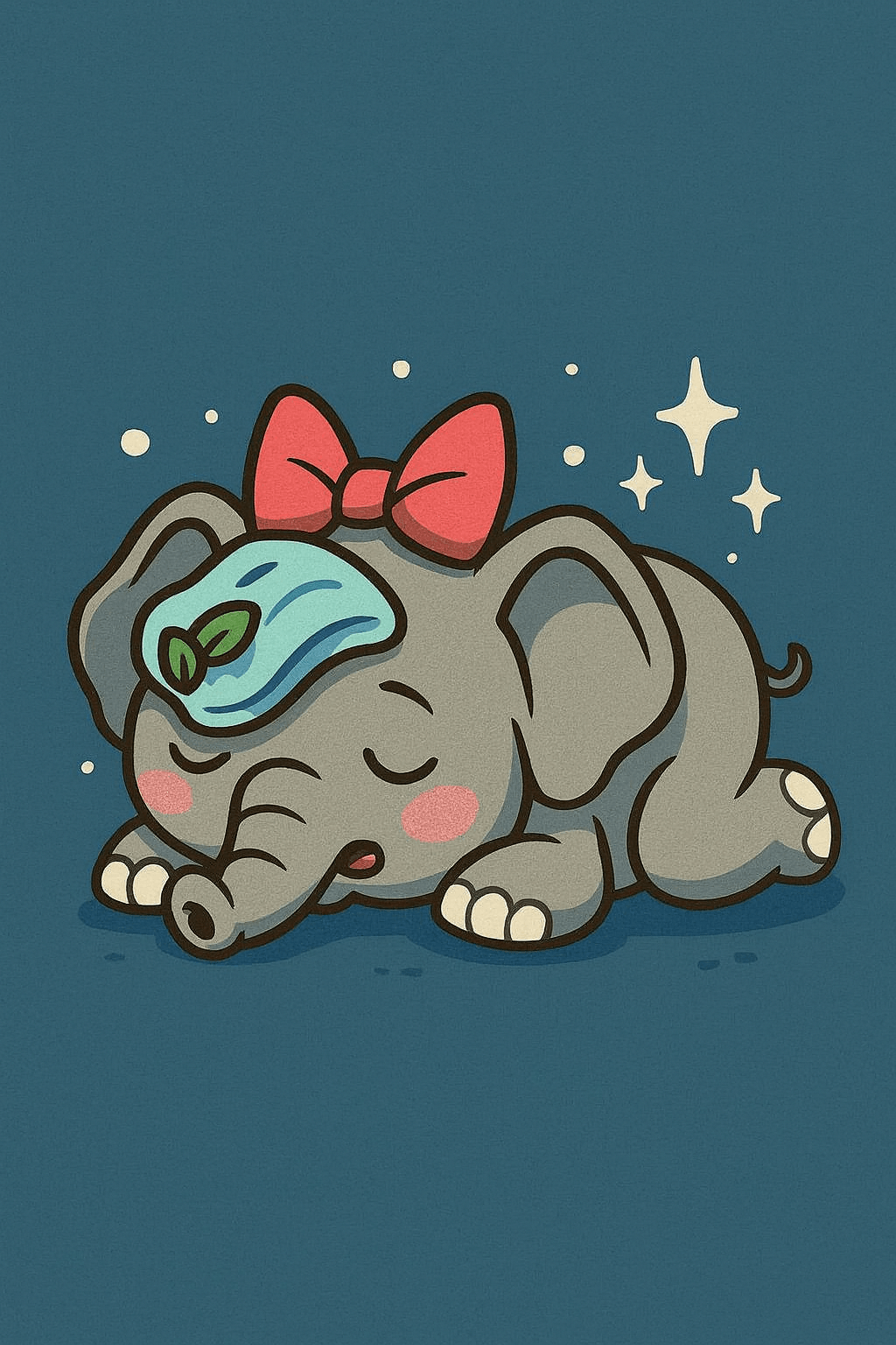 A cartoon elephant lies collapsed on the floor, eyes closed and cheeks flushed, with a red bow on its head and a cold eucalyptus flannel draped dramatically across its forehead. Sparkles rise from the flannel like a divine gift. The elephant’s trunk curls up in surrender, its sweatband is askew, and its posture says, “I survived Pilates Strong and I need a moment.” The background is a muted blue, evoking the calm that only comes after chaos. A cartoon elephant lies collapsed on the floor, eyes closed and cheeks flushed, with a red bow on its head and a cold eucalyptus flannel draped dramatically across its forehead. Sparkles rise from the flannel like a divine gift. The elephant’s trunk curls up in surrender, its sweatband is askew, and its posture says, “I survived Pilates Strong and I need a moment.” The background is a muted blue, evoking the calm that only comes after chaos.