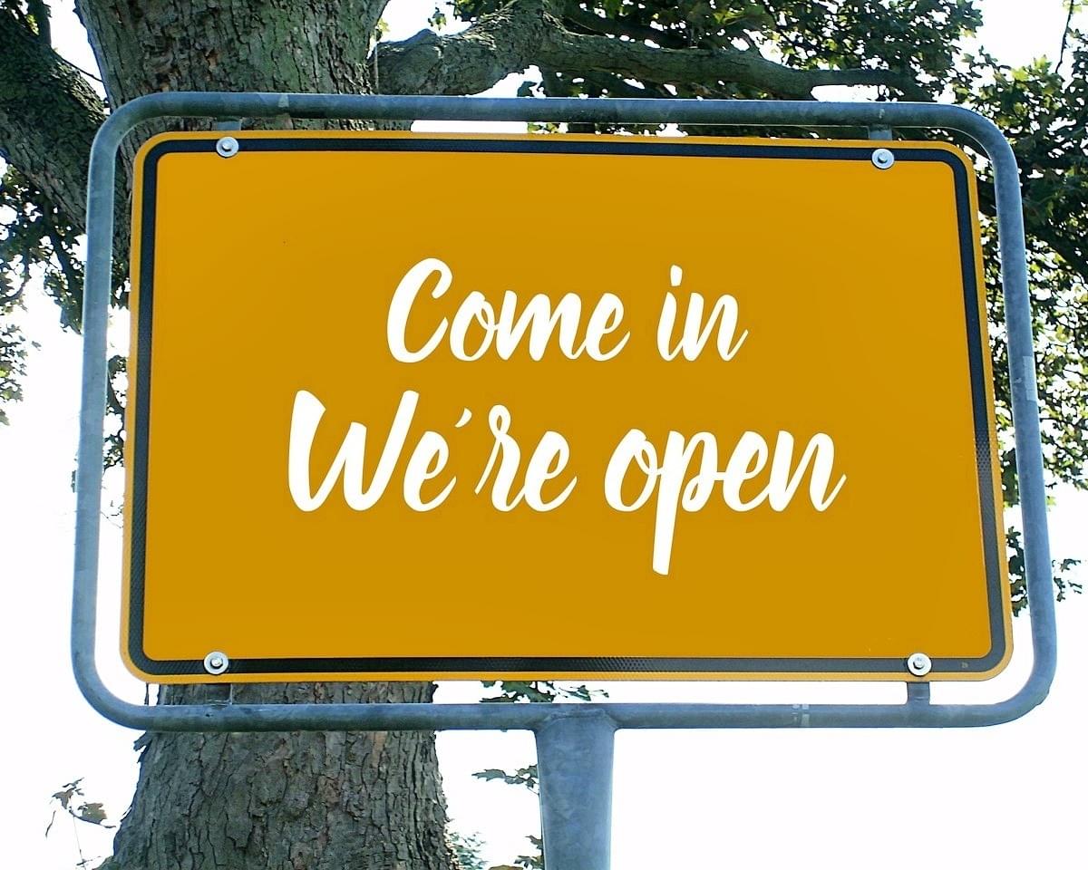 We are open - Working Hours We are open - Working Hours
