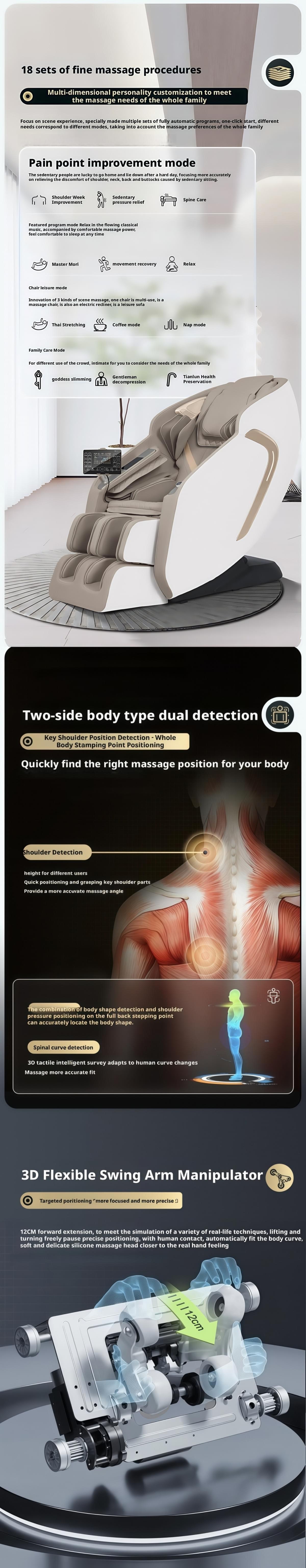 4D Double Core Luxury Massage Chair