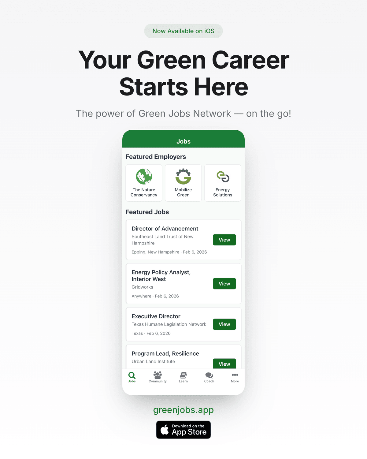 Green Jobs App Green Jobs App
