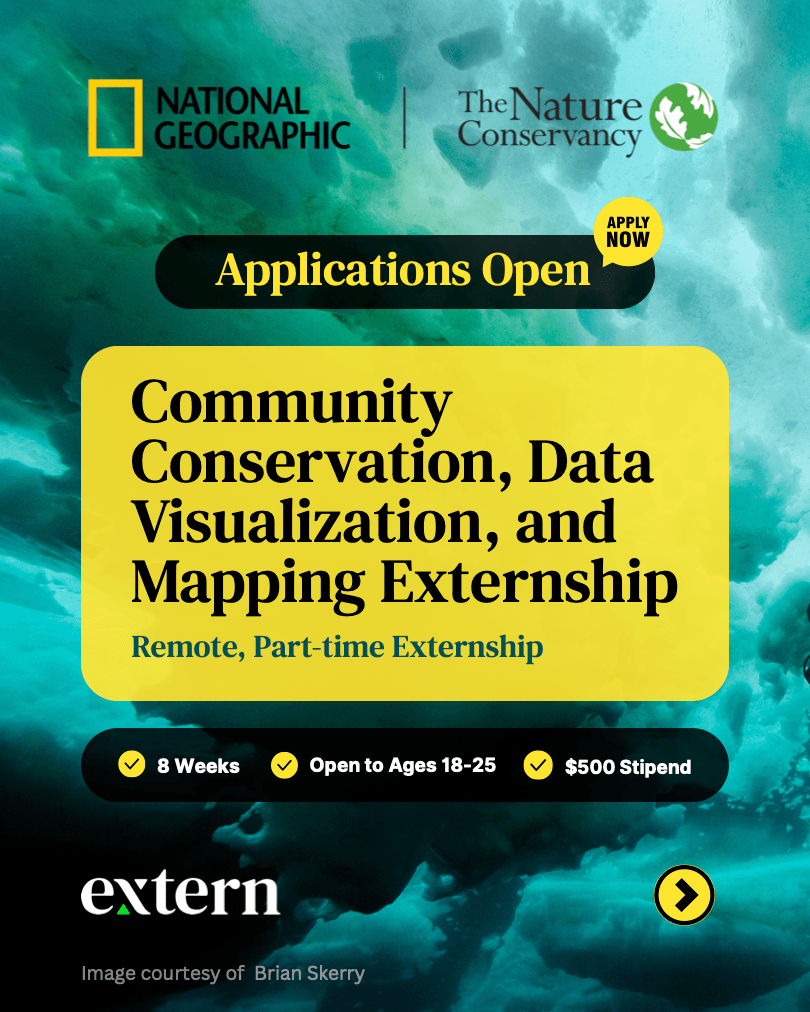 Fall 2026 Community Conservation, Data Visualization, and Mapping Externship - National Geographic Society & The Nature Conservancy Fall 2026 Community Conservation, Data Visualization, and Mapping Externship - National Geographic Society & The Nature Conservancy