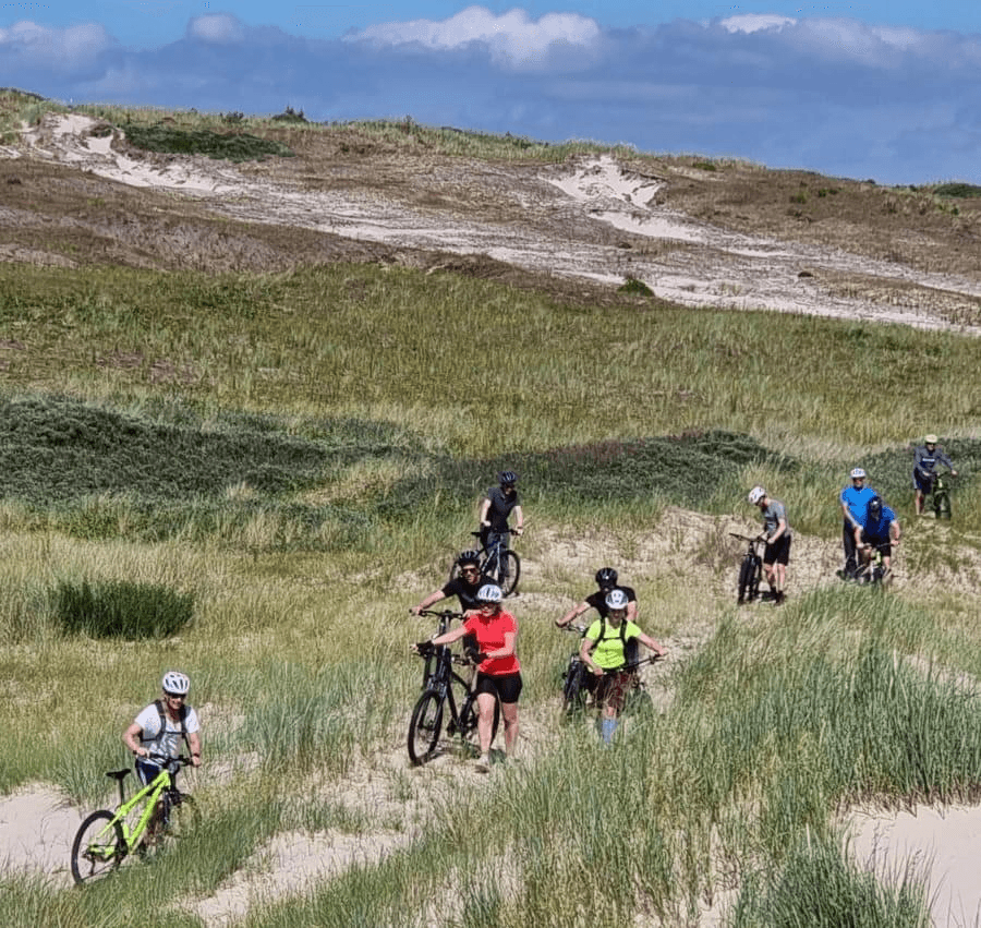 kite doctors in group cycling at mountain kite doctors in group cycling at mountain