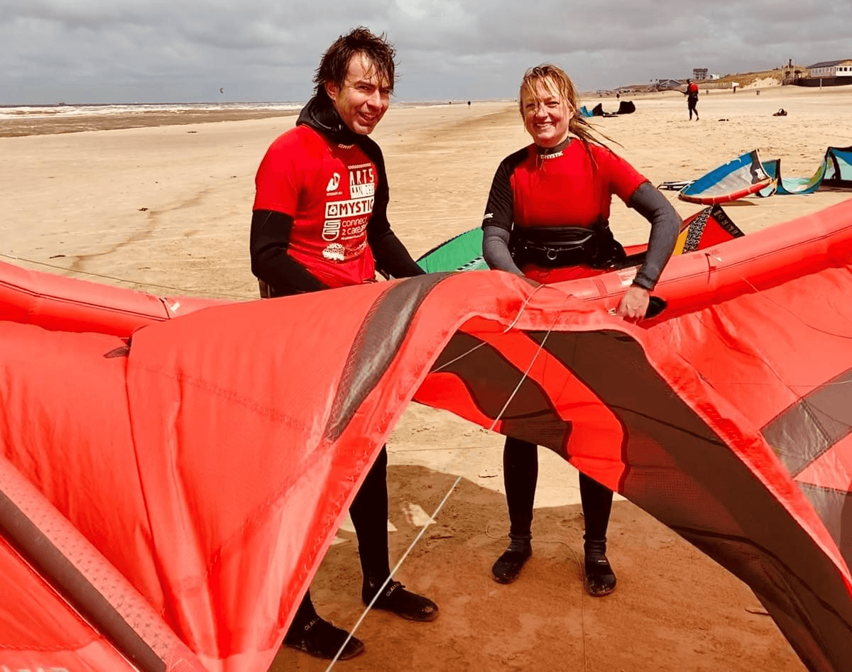 Doctors enjoying kitesurfing session at Kite Doctors event Doctors enjoying kitesurfing session at Kite Doctors event