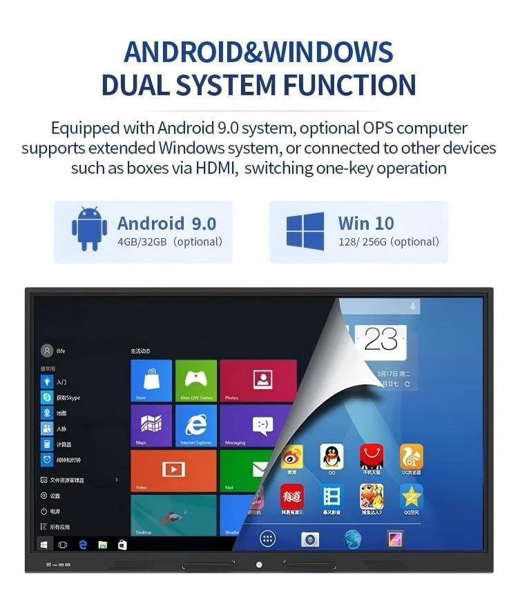 Smart Interactive Board 55–98″ | 4K Touch Screen for Conference & Education