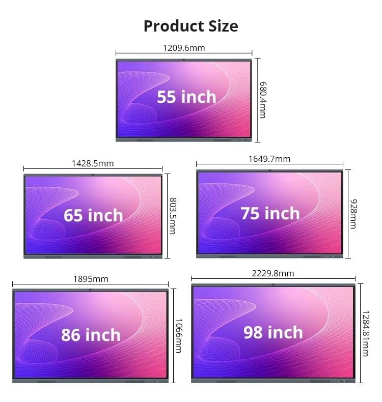 Smart Interactive Board 55–98″ | 4K Touch Screen for Conference & Education