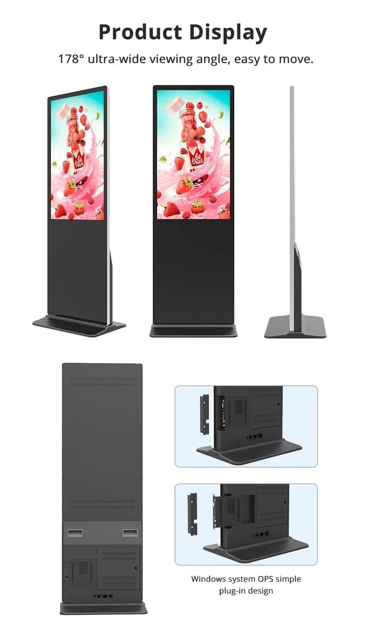 32/43/50/55 Inch Android Touch LCD Floor Standing Digital Signage Kiosk